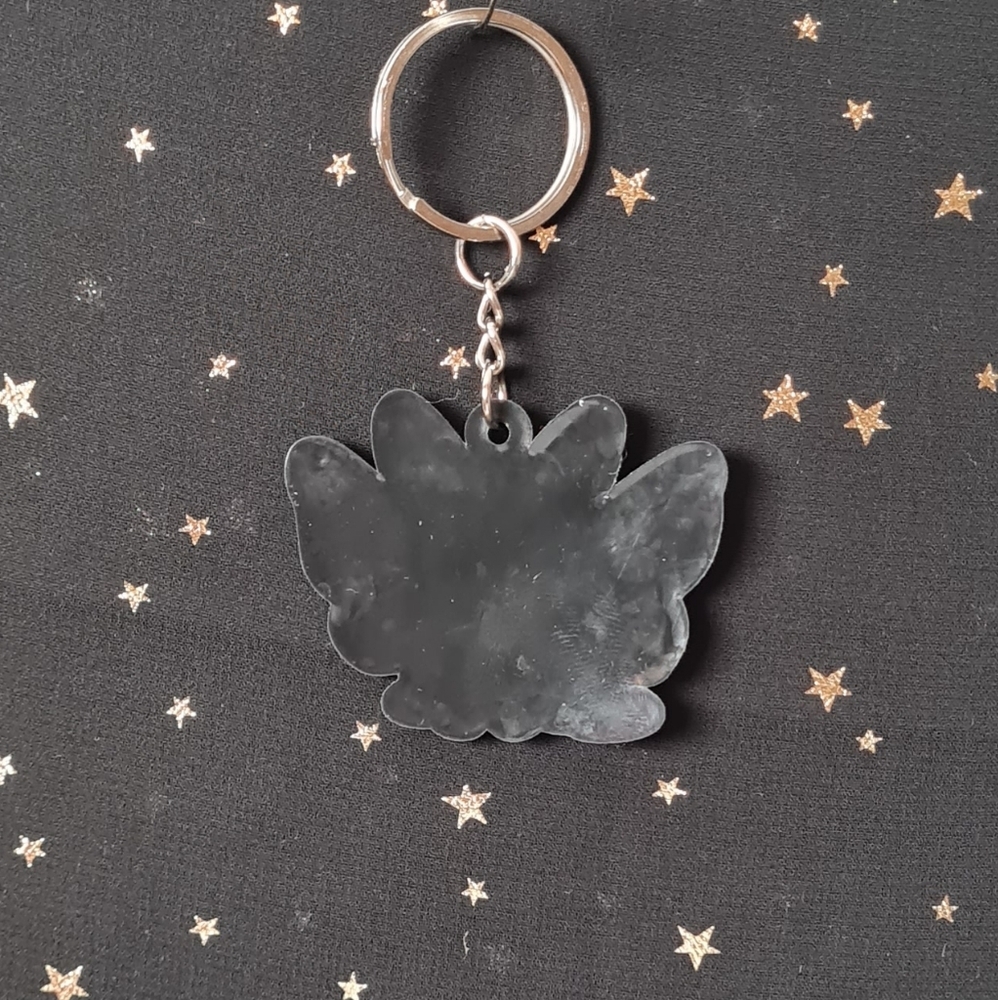 Monarch Wings Corgi Keychain - Picture 4 of 4